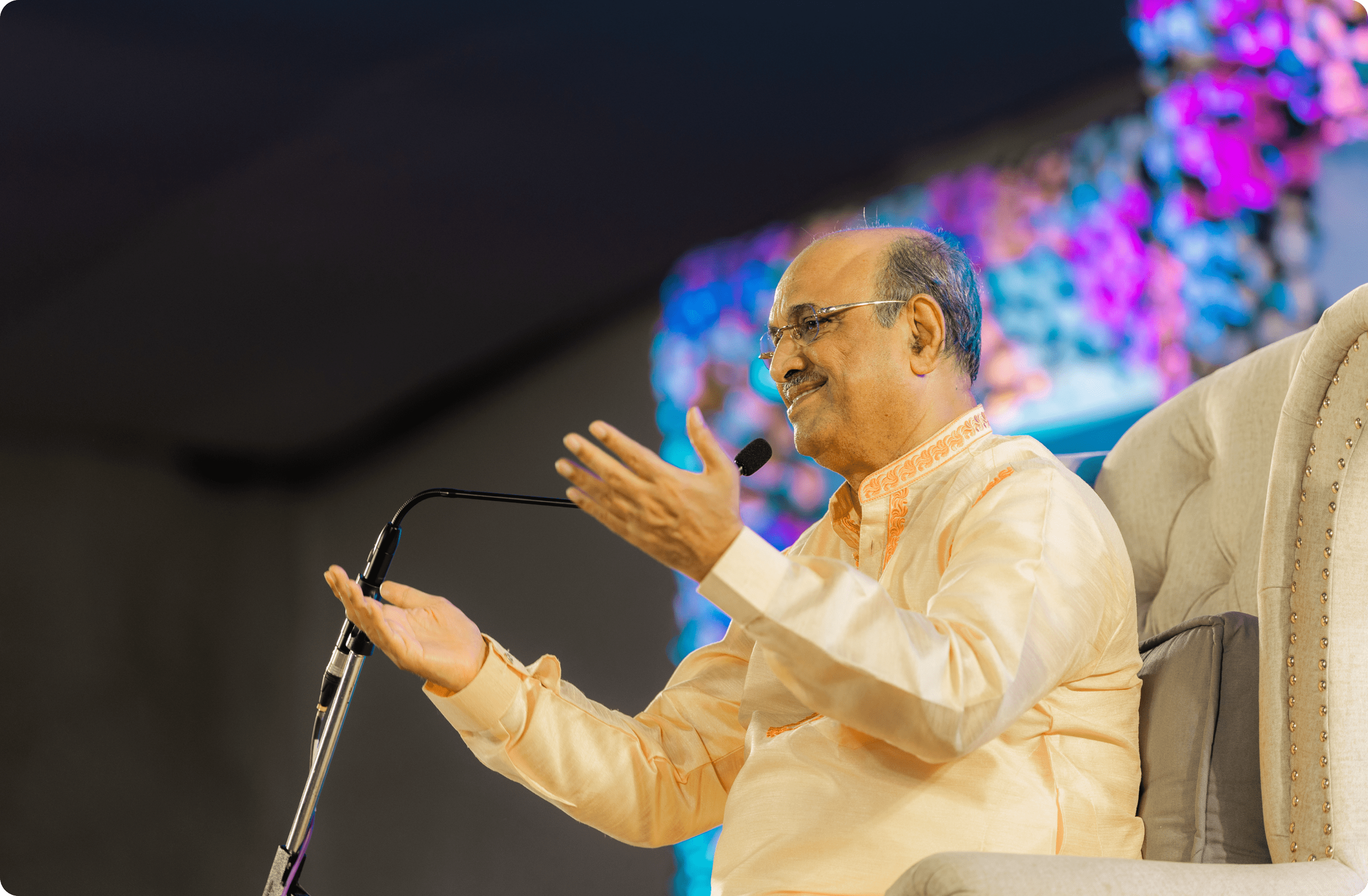 pralhad pai during a founation meet